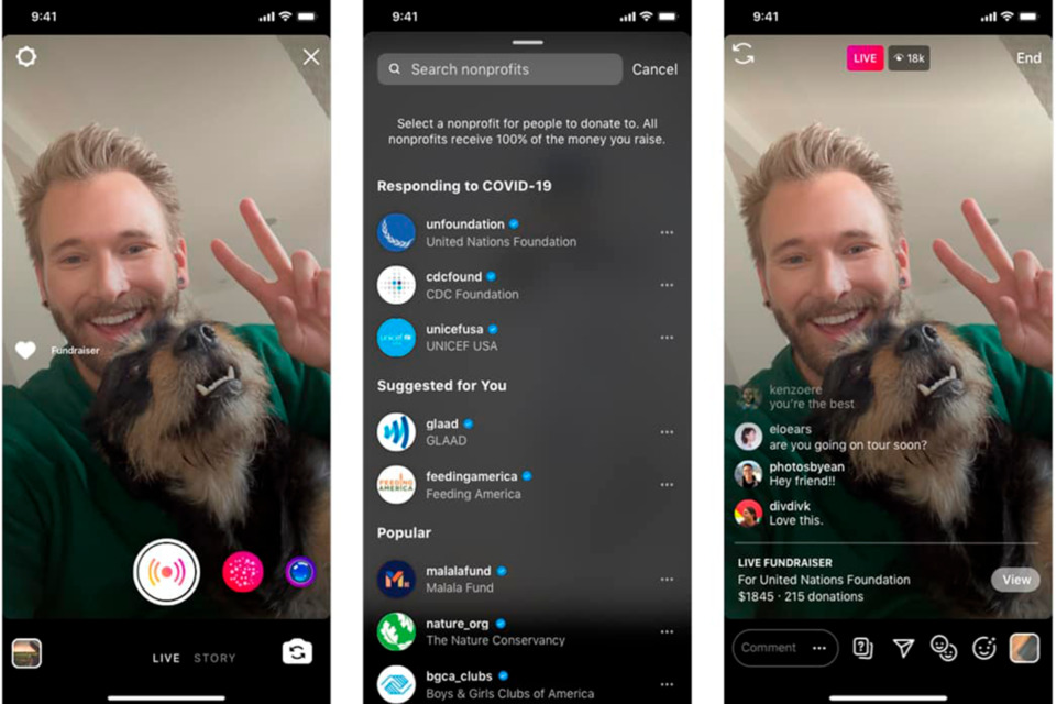 Lives na quarentena: Instagram permite arrecadar doações para instituições Lives na quarentena: Instagram permite arrecadar doações para instituições